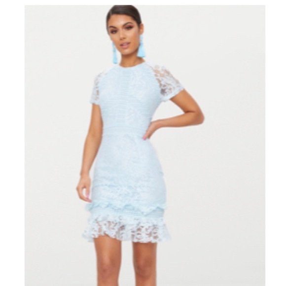 Dusty Blue Mid Dress - Picture 1 of 7